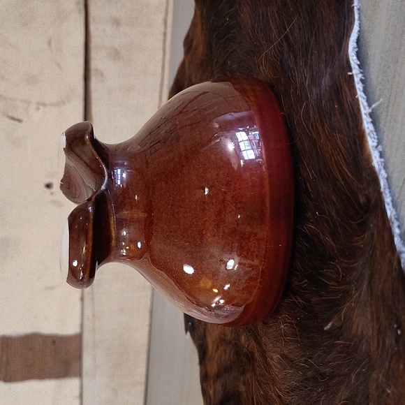 Insulator Vintage Brown Ceramic Insulator Heavy - Picture 3 of 8